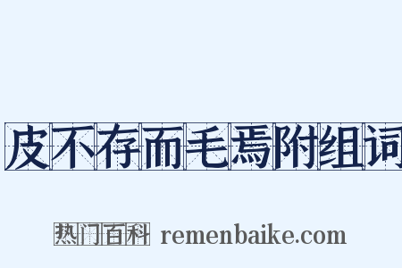 皮不存而毛焉附组词是什么意思的图片